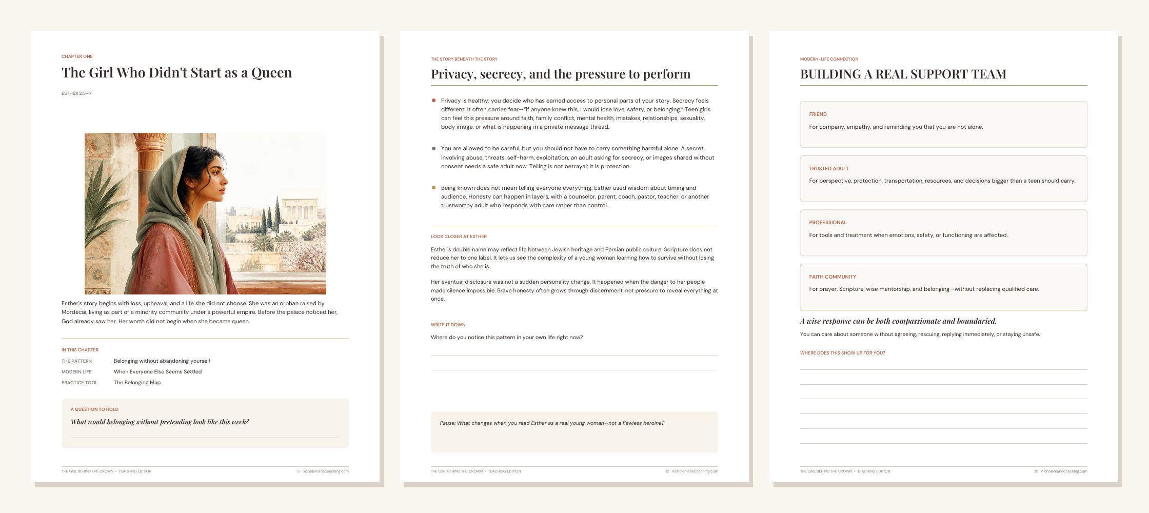 Take a peek inside: 54 pages of guided, teen-friendly pages