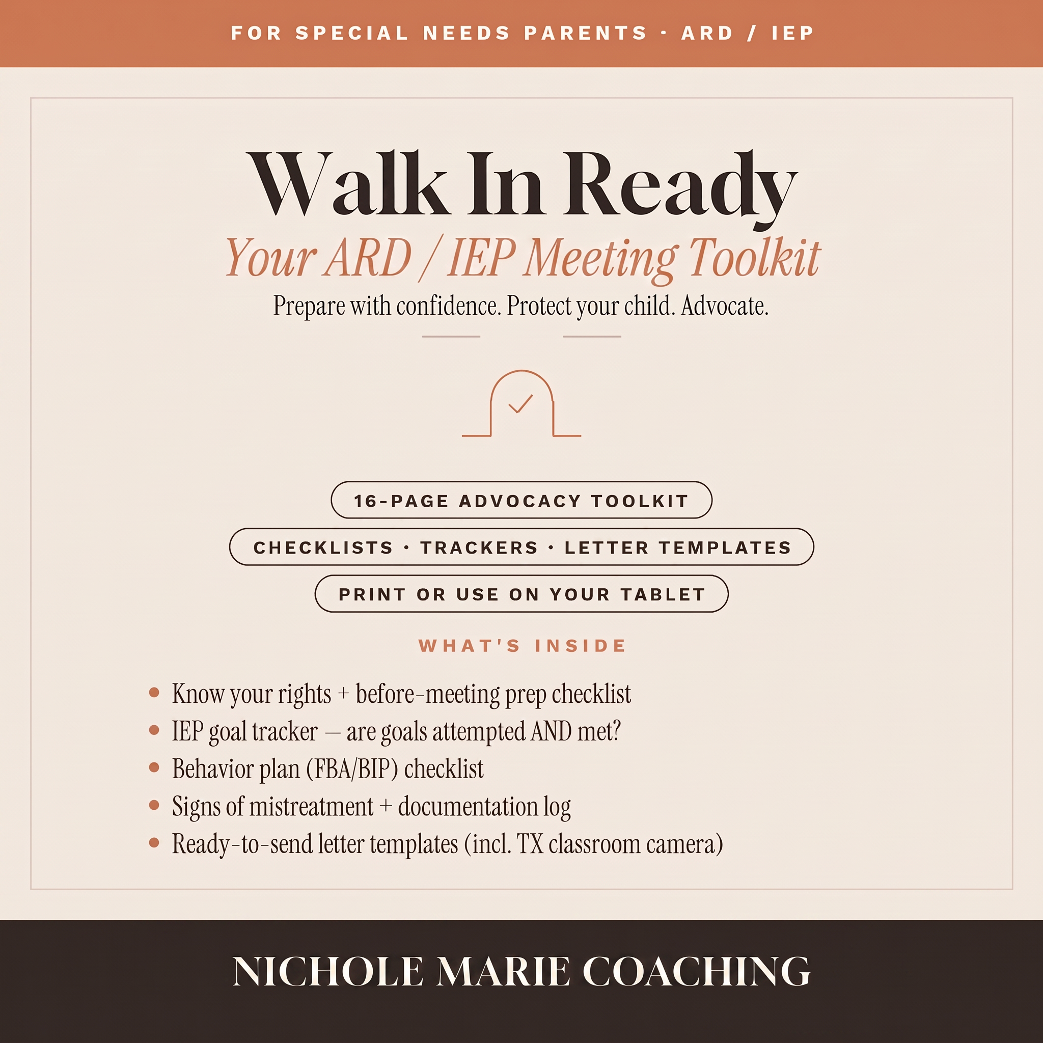 Walk In Ready — workbook cover