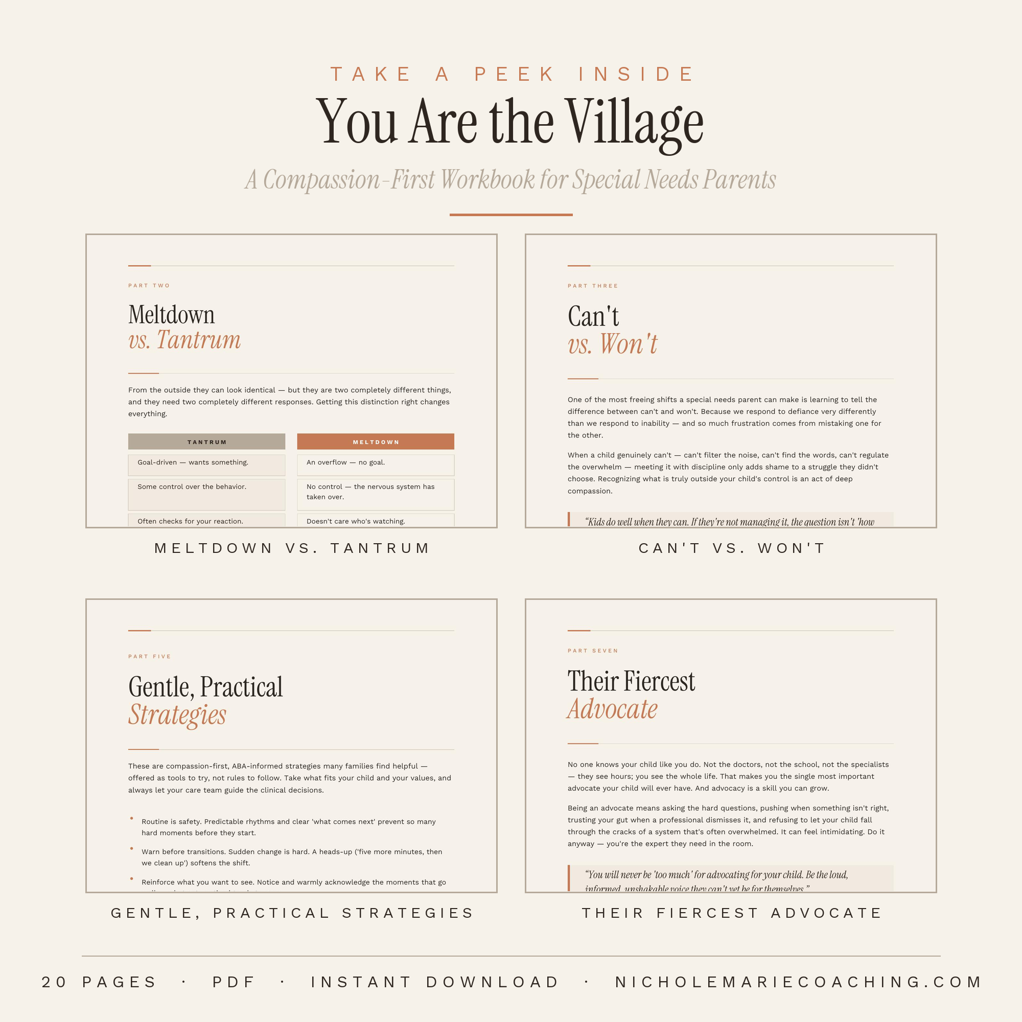 Take a peek inside: 20 pages of guided, fillable pages