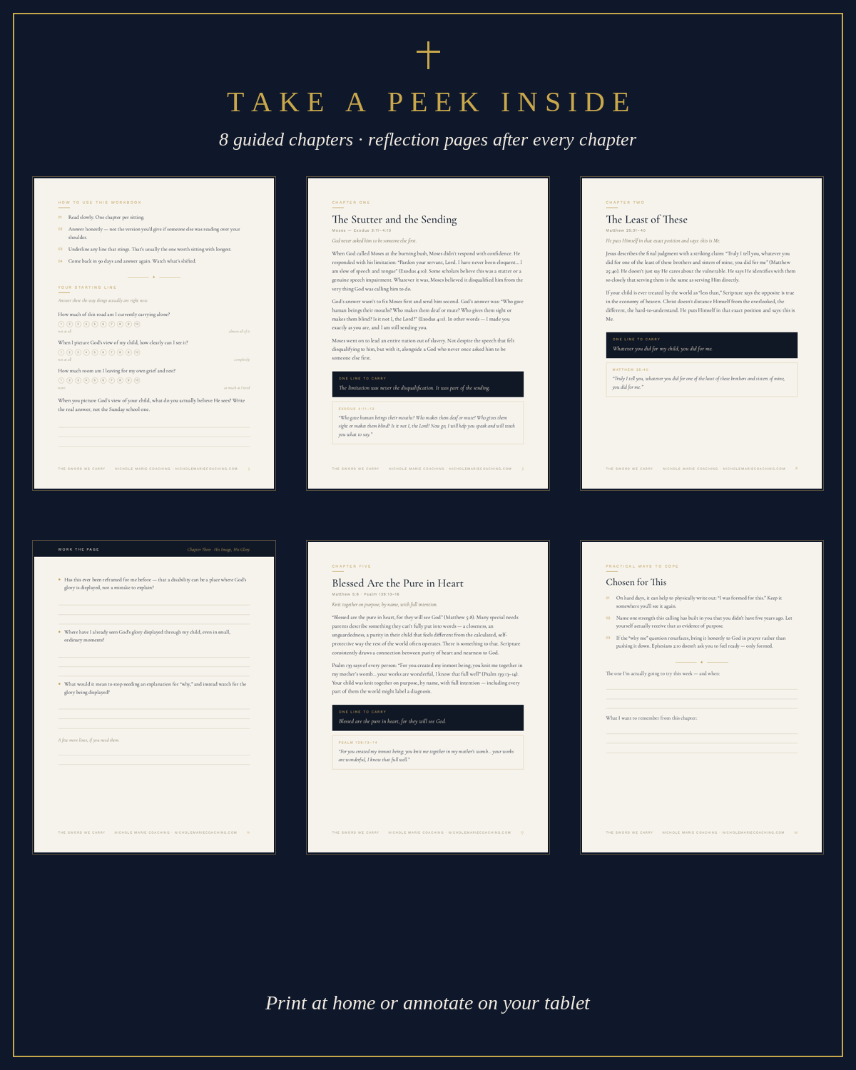 Take a peek inside: 30 pages of guided, fillable pages