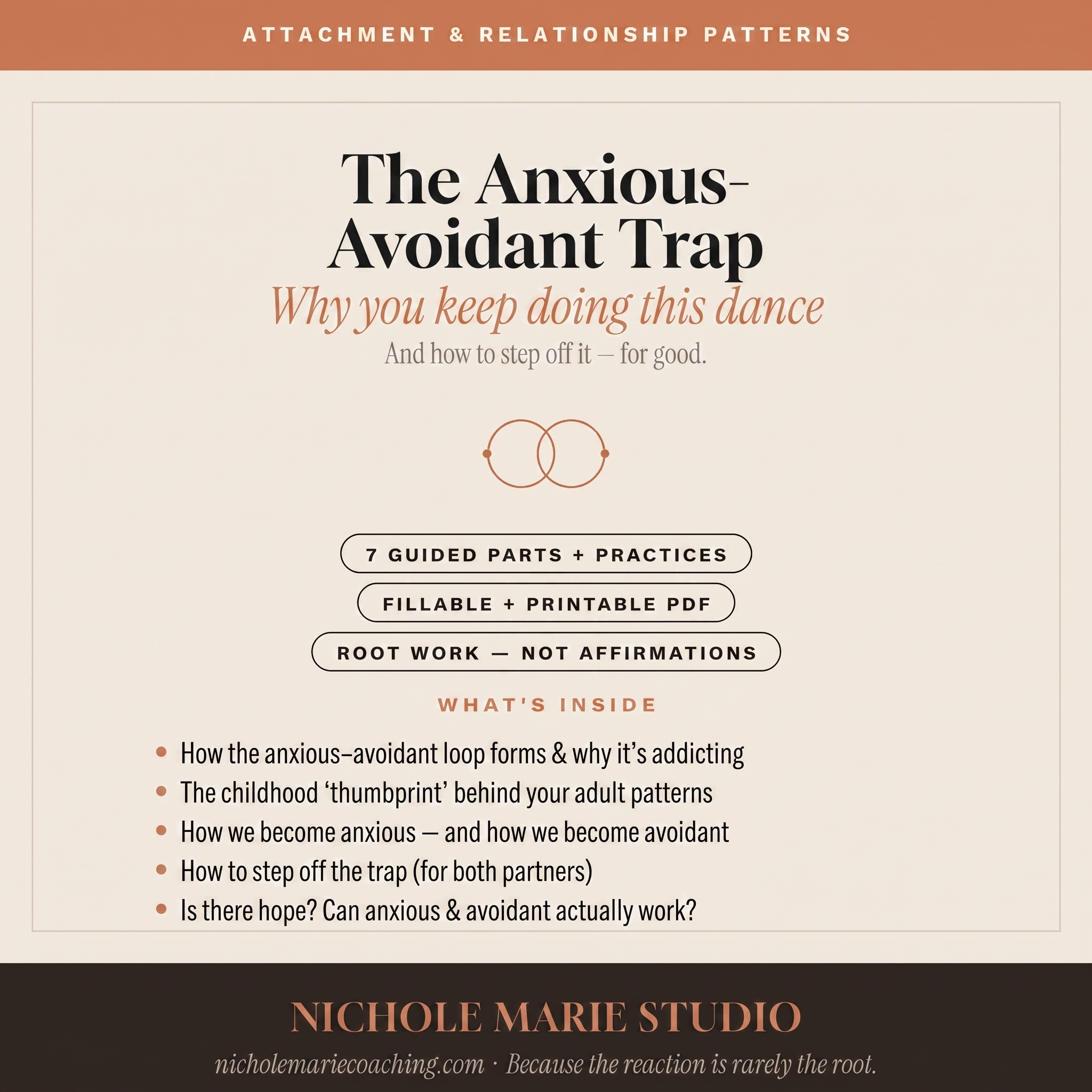 The Anxious–Avoidant Trap — workbook cover